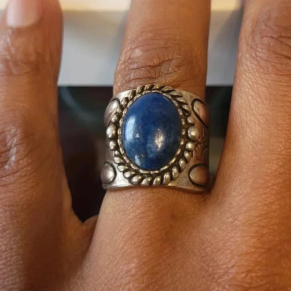 Sterling RELIOS CAROLYN POLLACK 925 Blue Lapis Ring(6) - Picture 5 of 6
